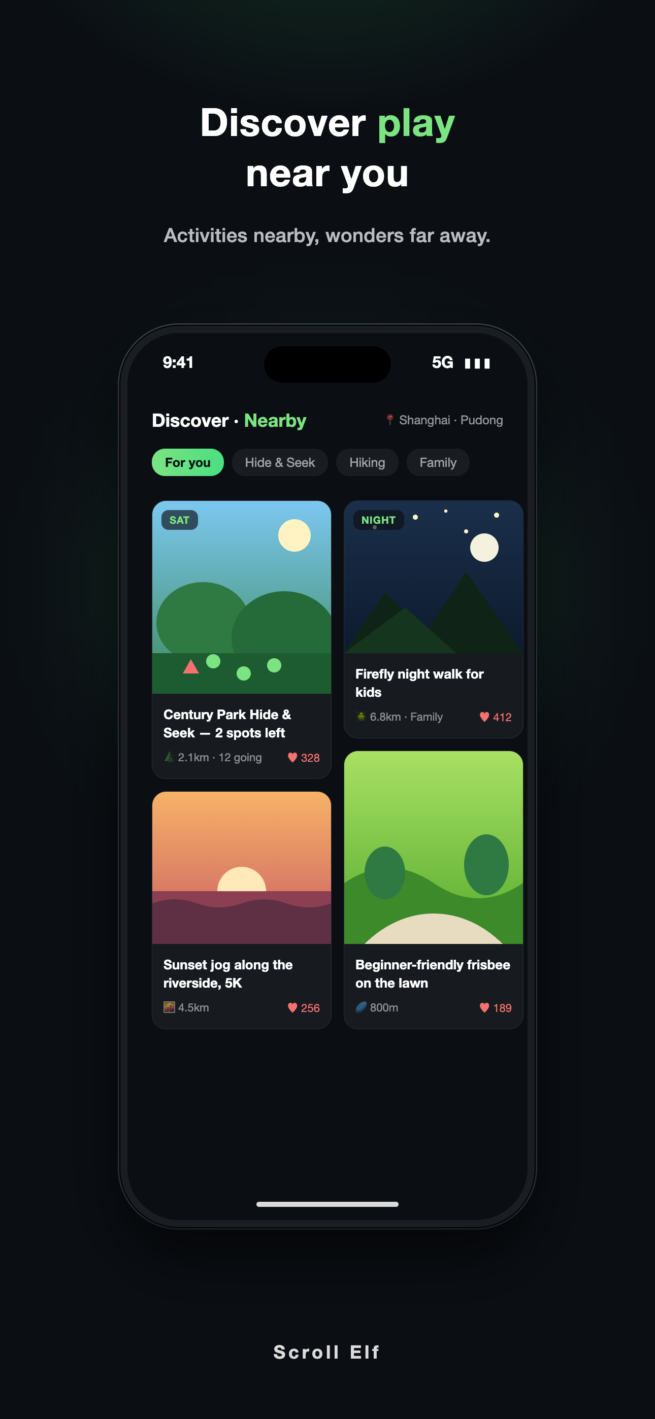Feed: discover play near you